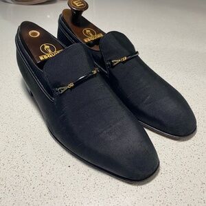 Bally Continentals Men Size 10M Black Leather Slip On Loafer Dress Shoes